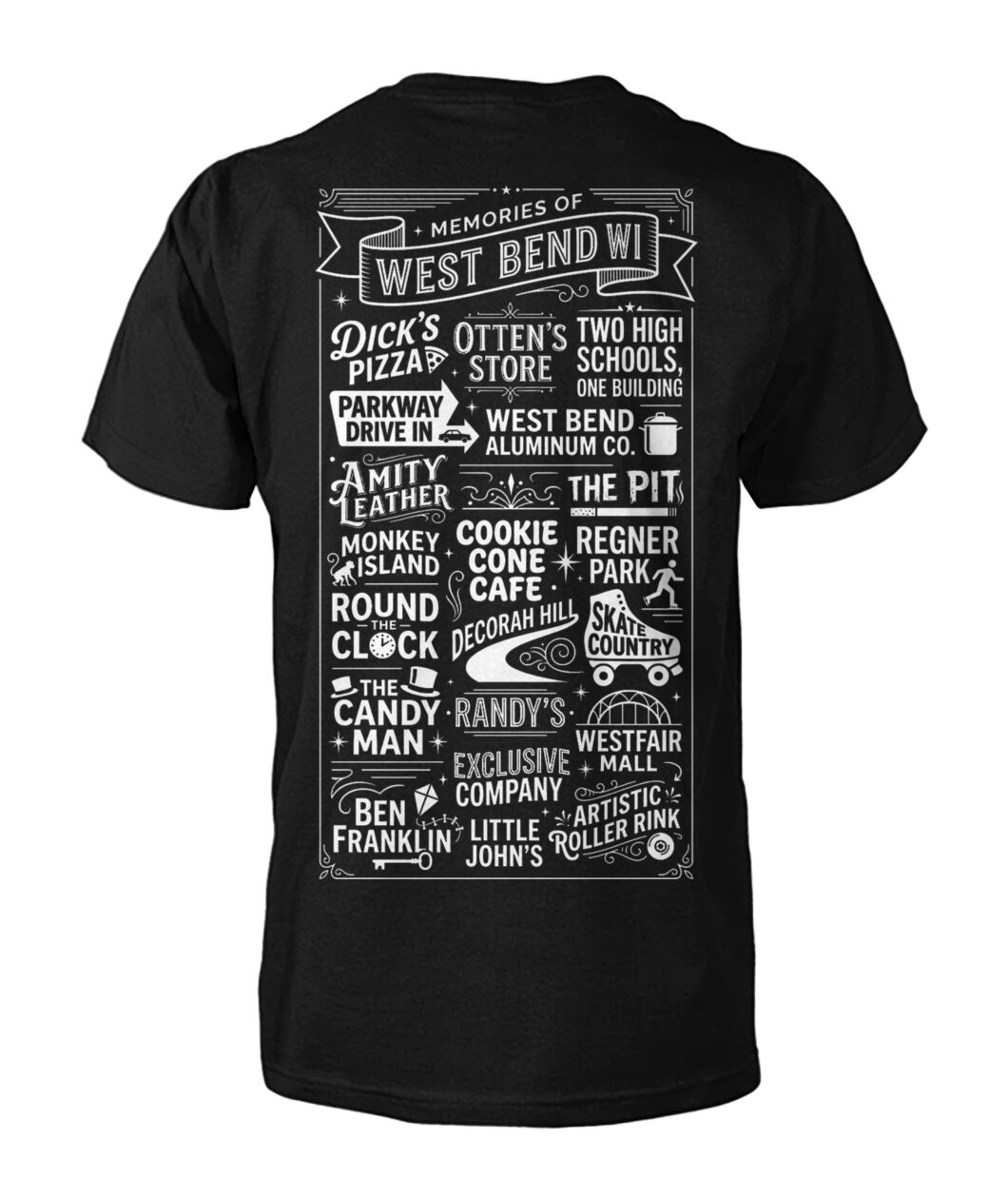 Memories of West Bend WI T-shirt